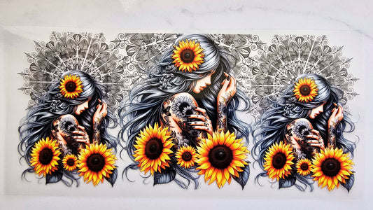 Sunflower Tattoo Girl