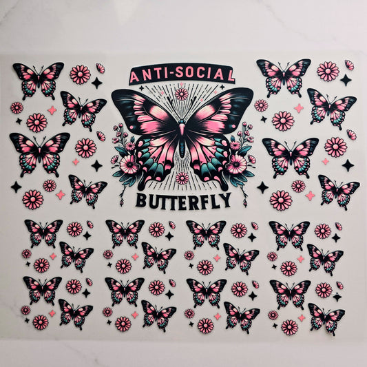 40oz Anti-Social Butterfly