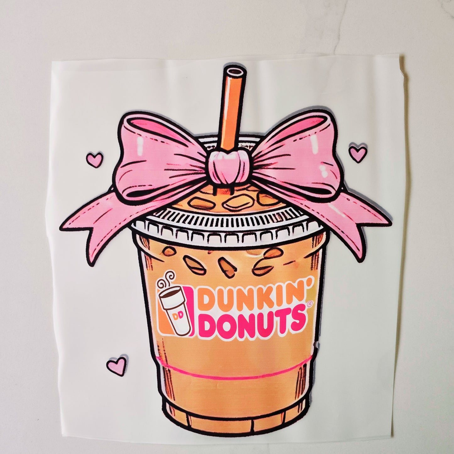 Dunkin Donuts Iced Coffee with Bow