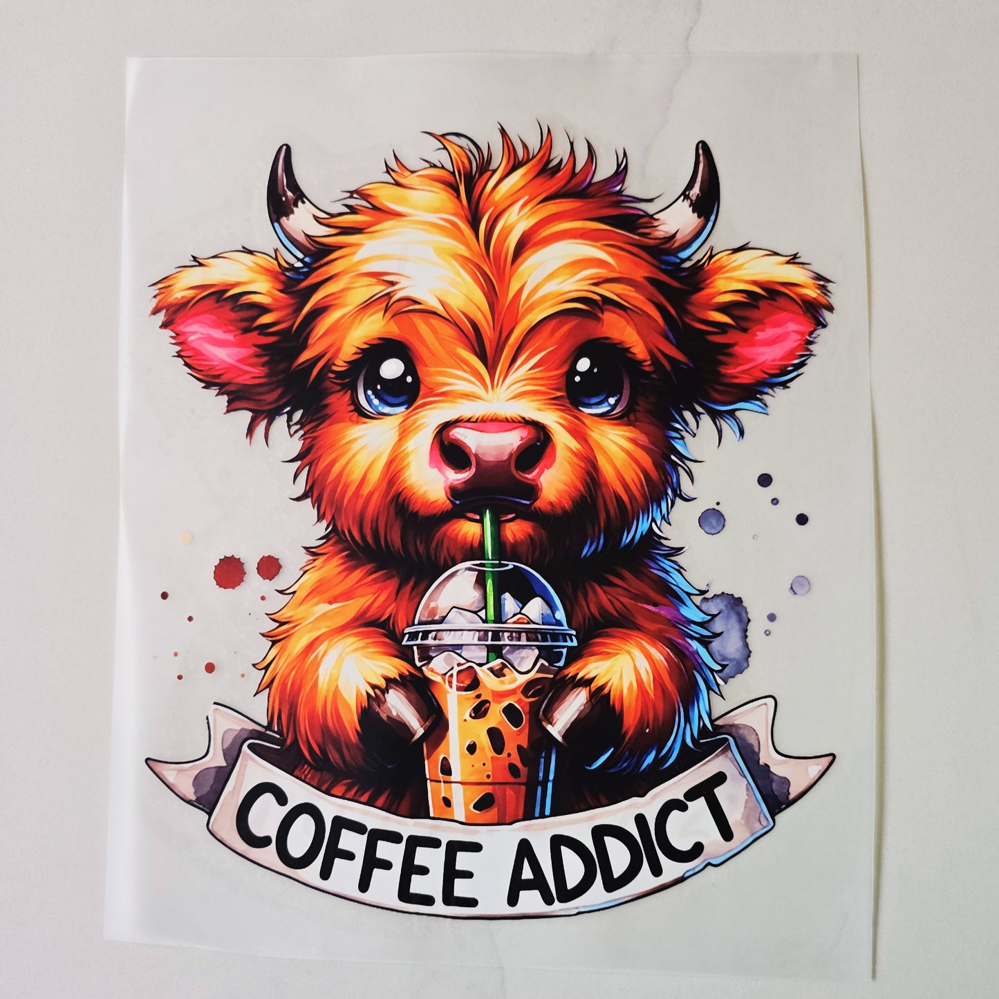 Highland Cow Coffee Addict