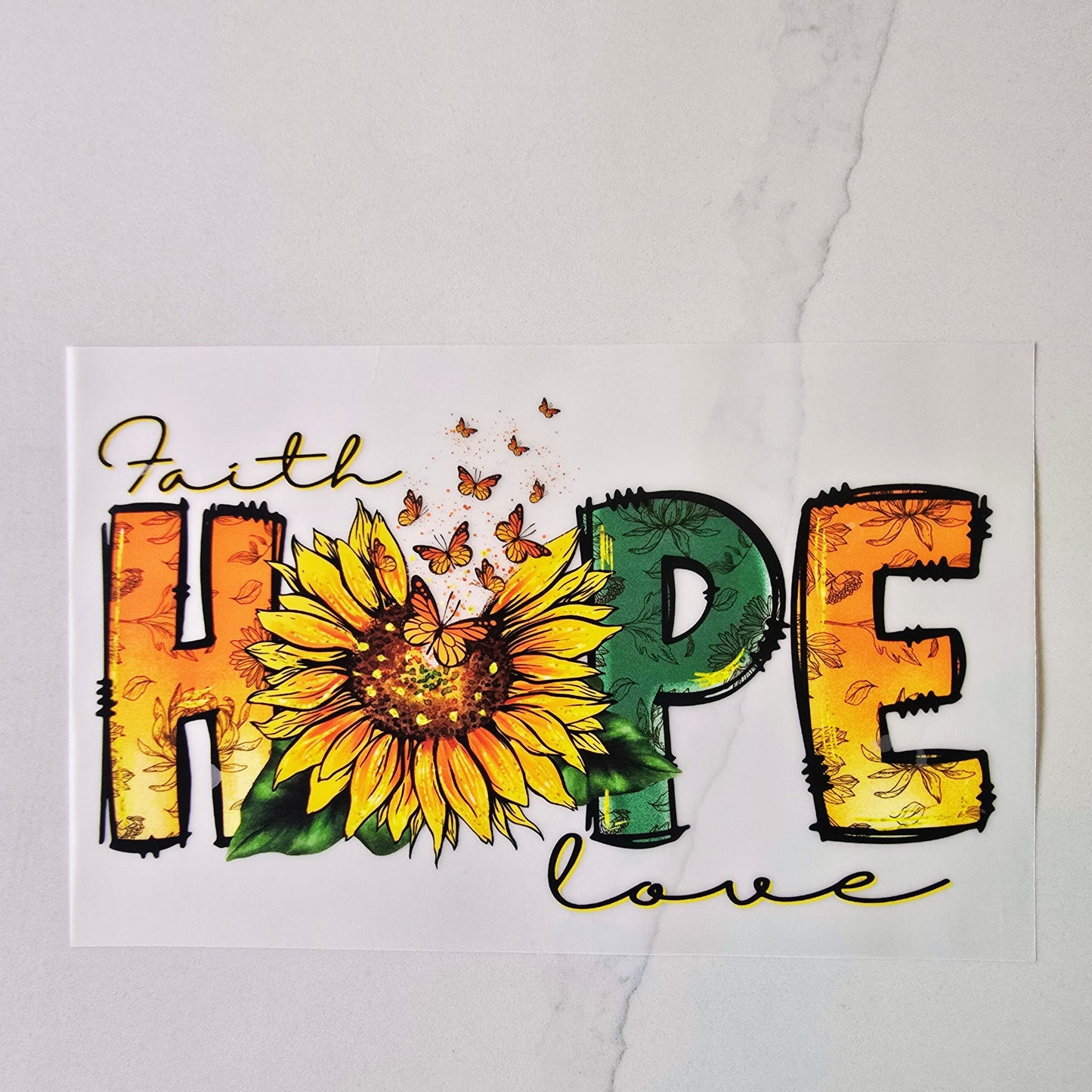 Sunflower Faith, Hope & Love