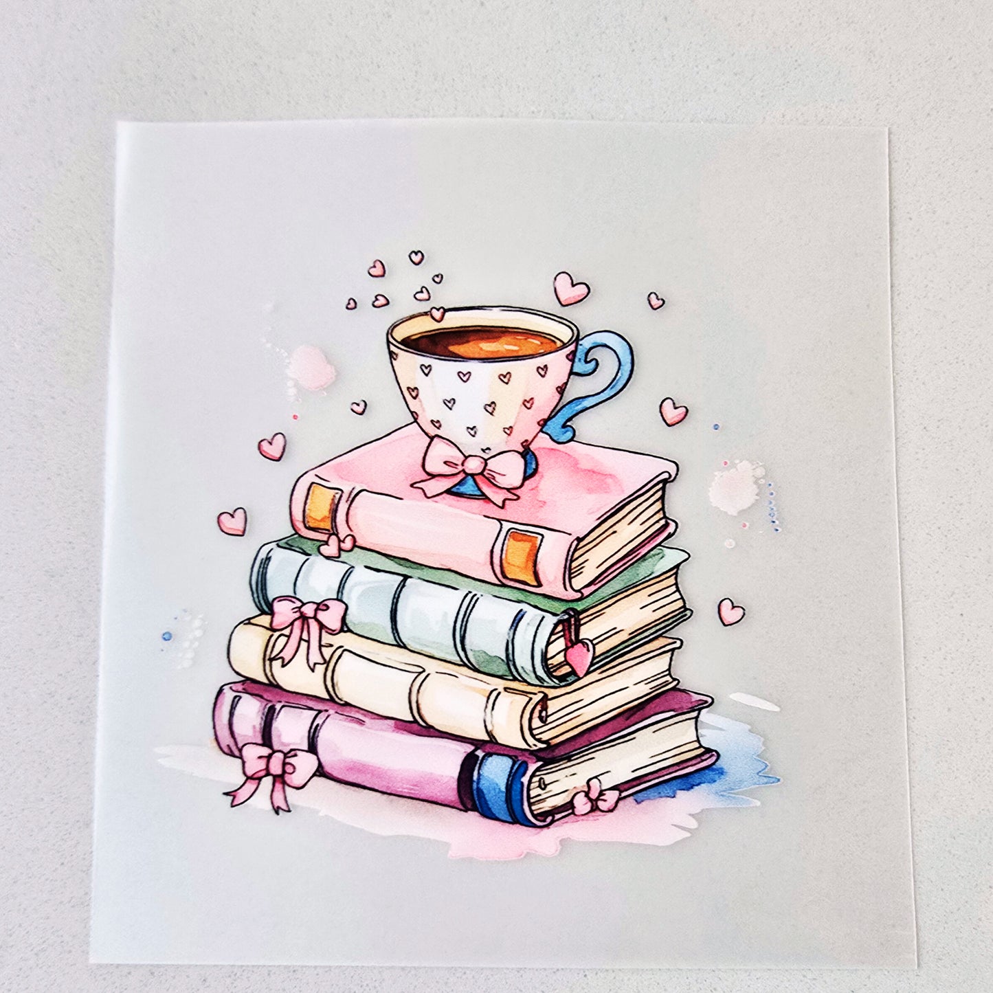 Book Stack with Tea Cup
