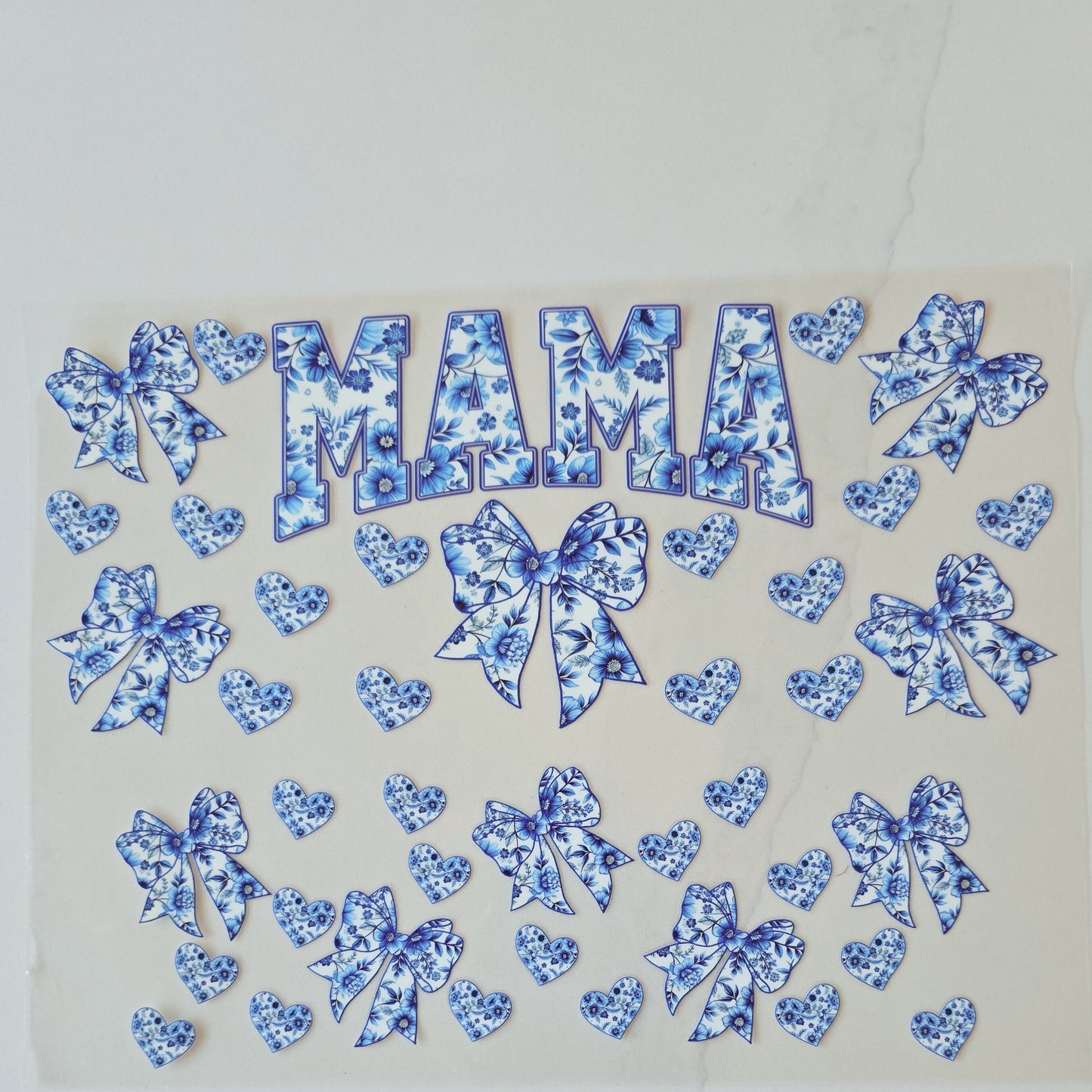 40 oz Blue Floral Mama