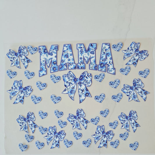 40 oz Blue Floral Mama