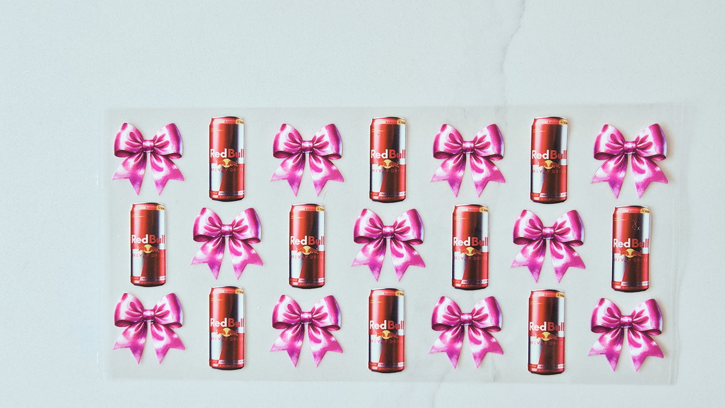Red Redbull with Bows