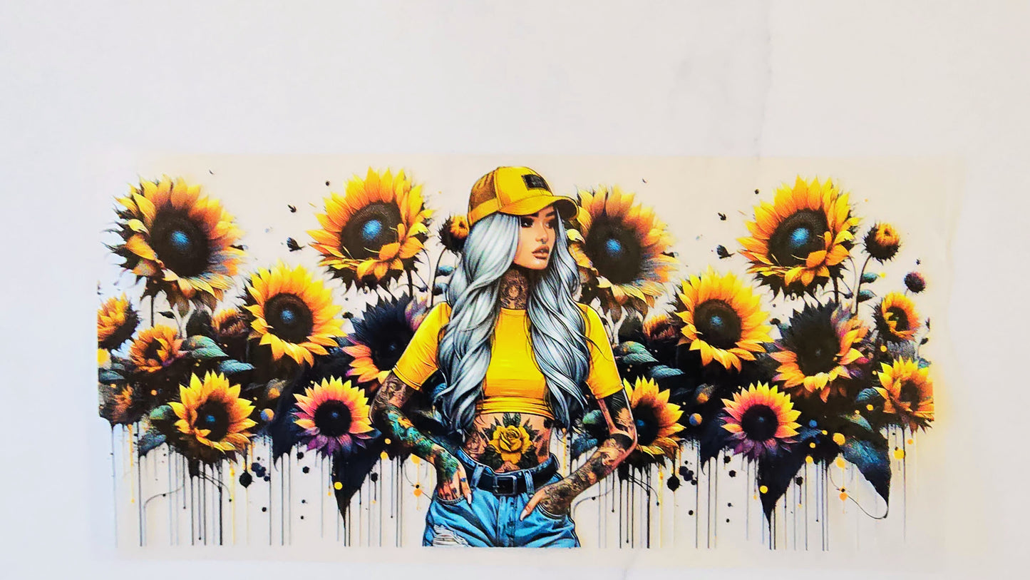 Sunflower Tattoo Girl