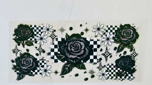 Checkered Black Roses