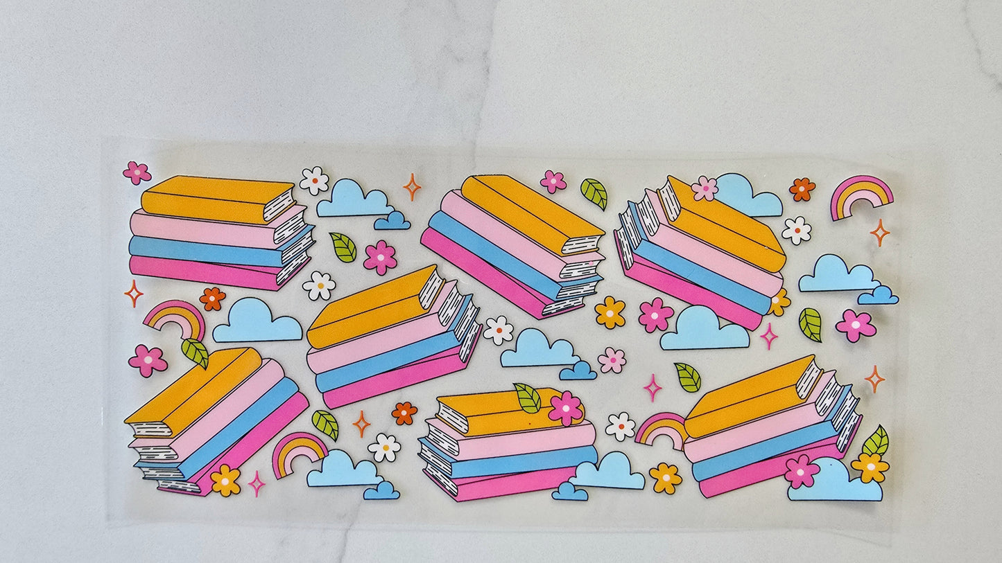 Colored Book Stacks