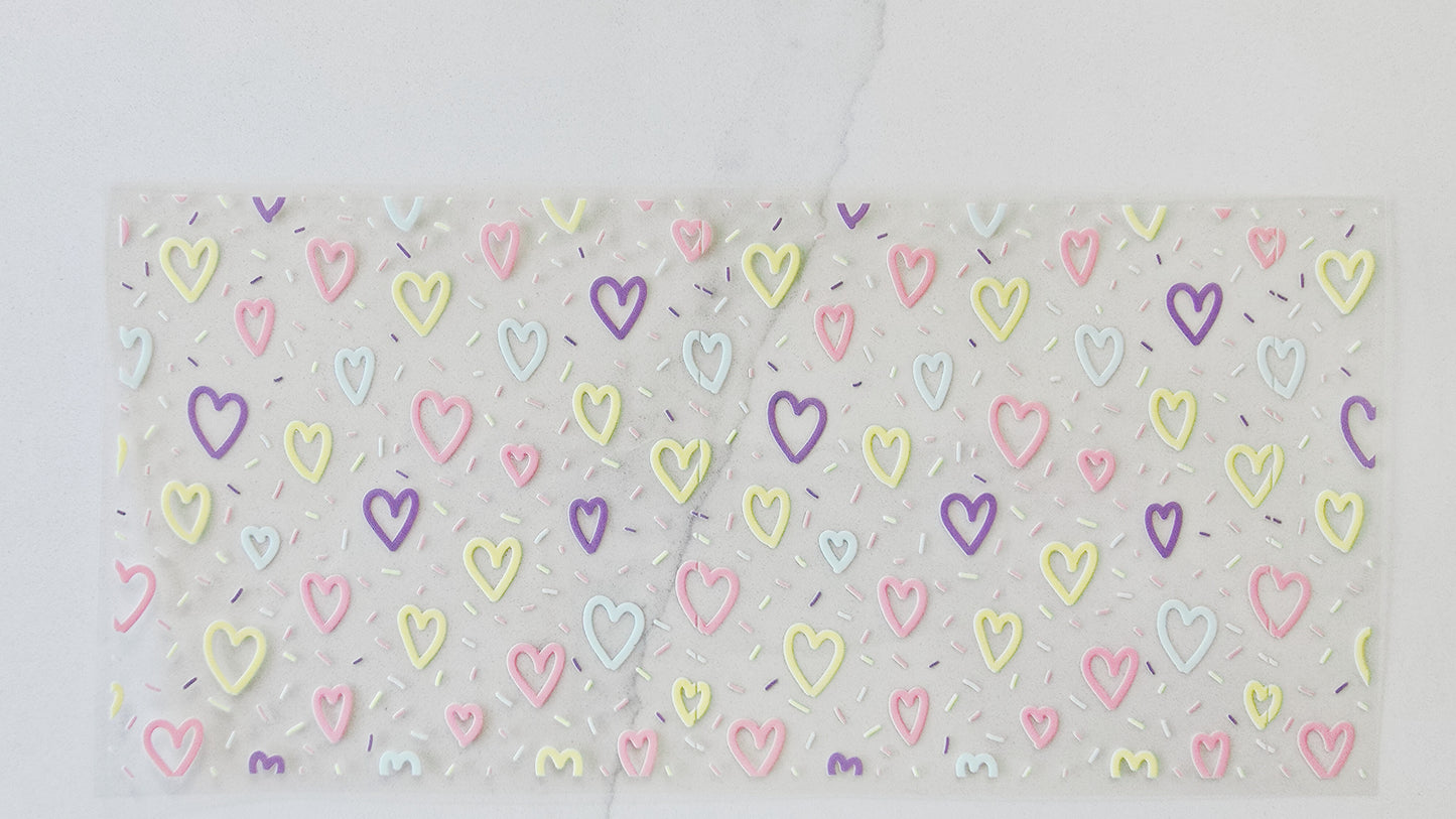 Small Pastel Colored Hearts