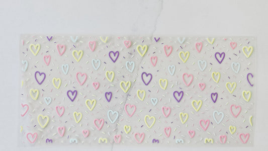 Small Pastel Colored Hearts