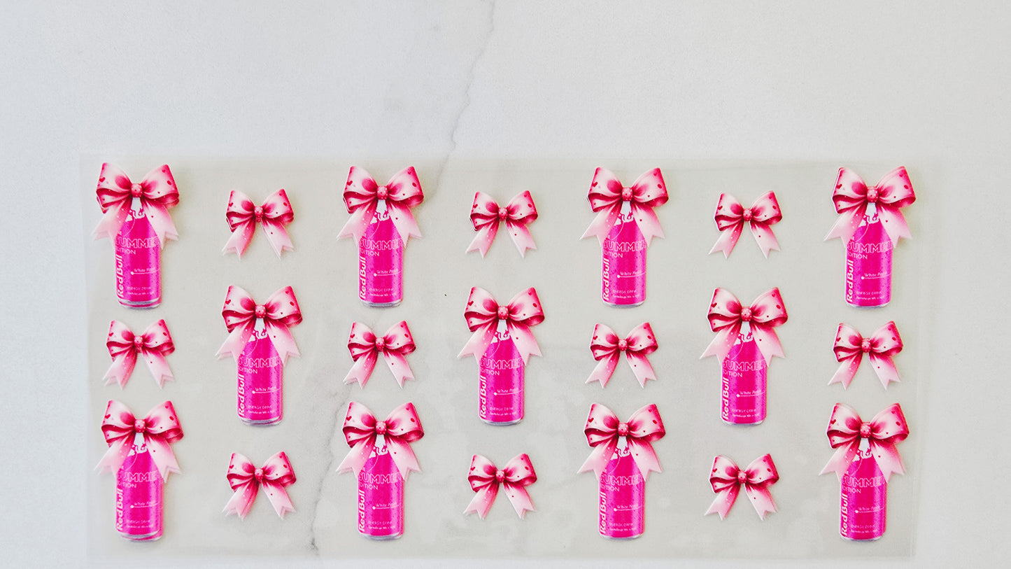 Pink Red Bull with Bows