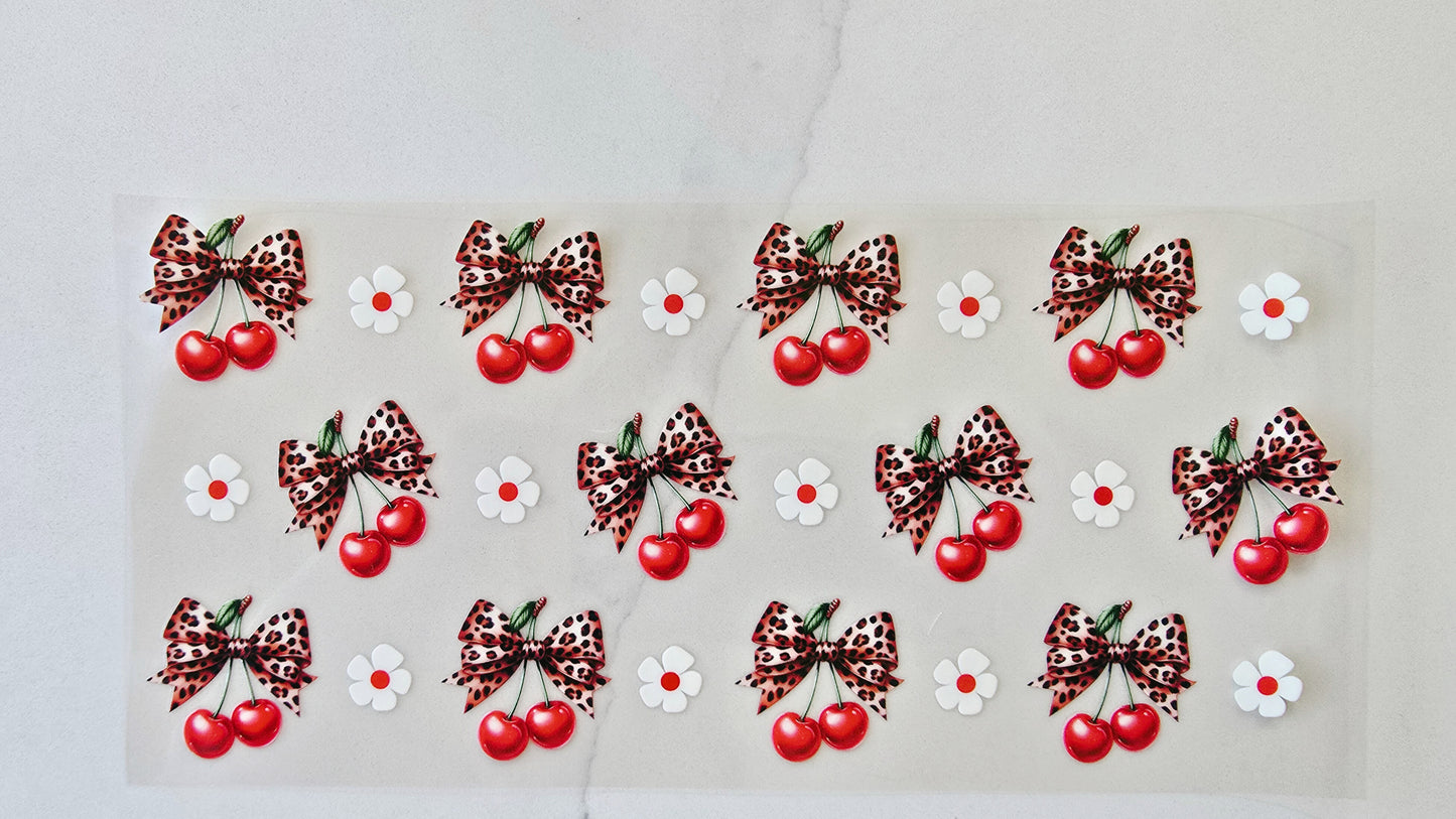 Cherries with Leopard Bows