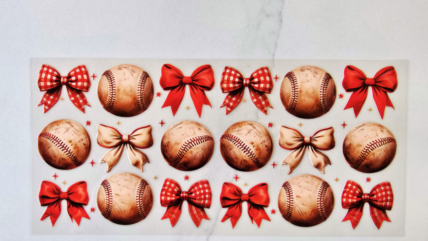 Baseball with Red Bows
