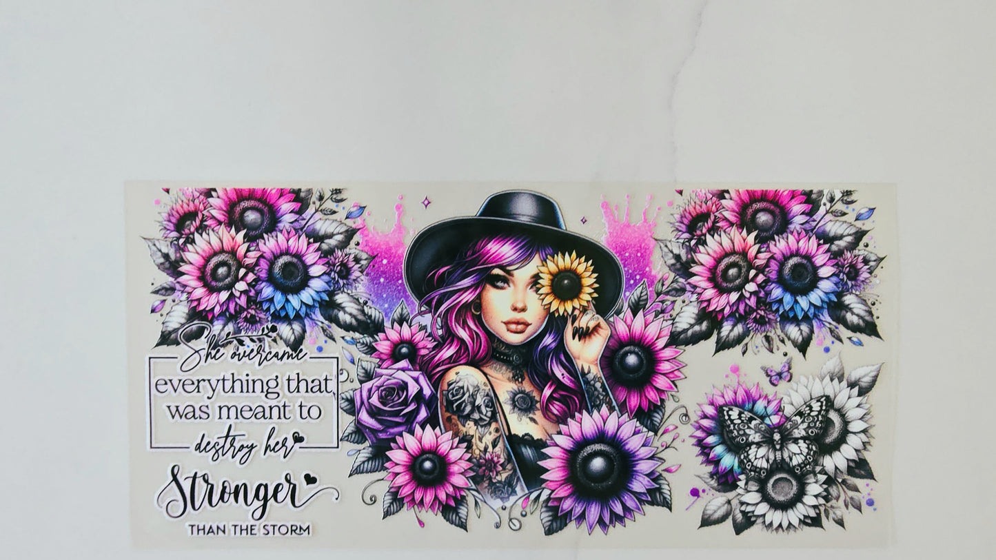Stronger Than the Storm Tattoo Girl