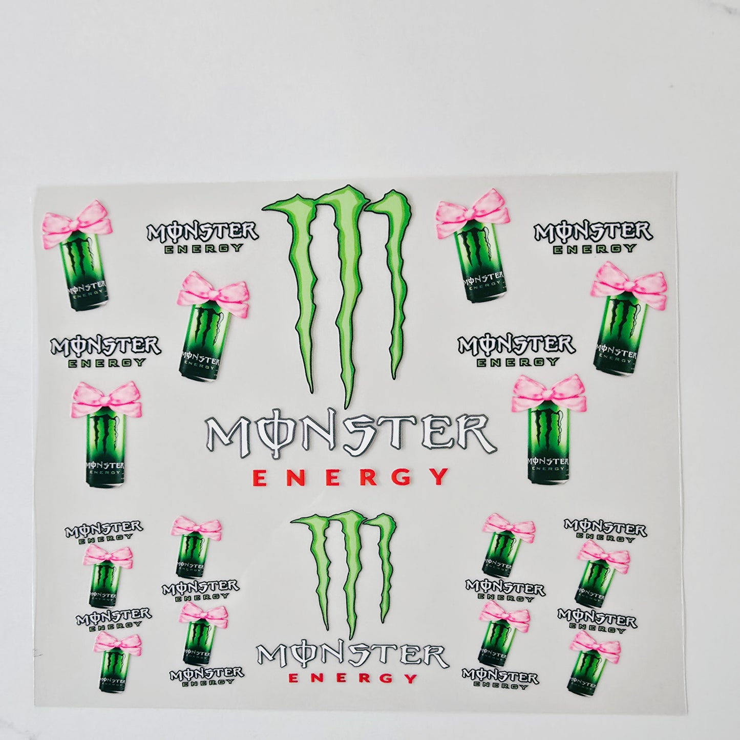 40oz Monster Energy with Bows