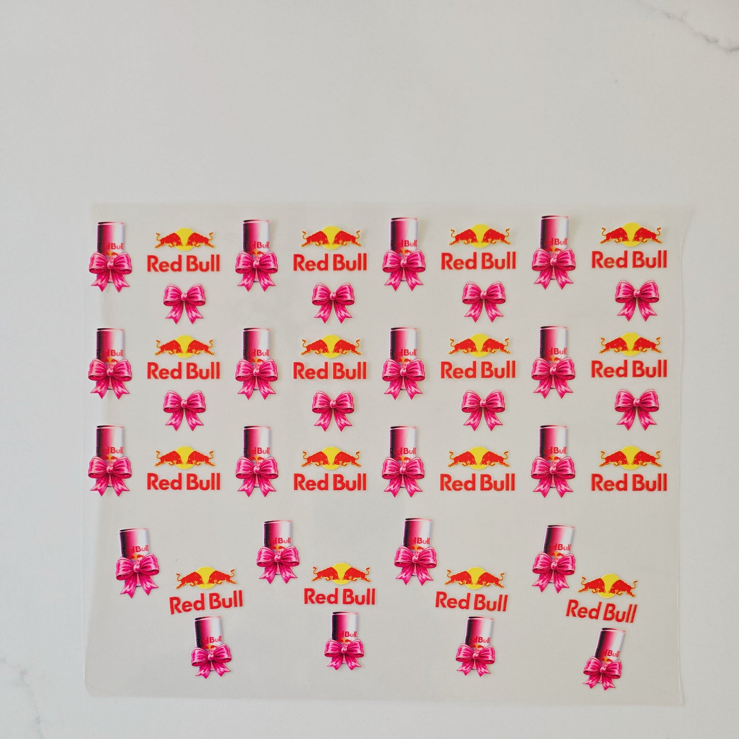 40oz Pink RedBull with Bows