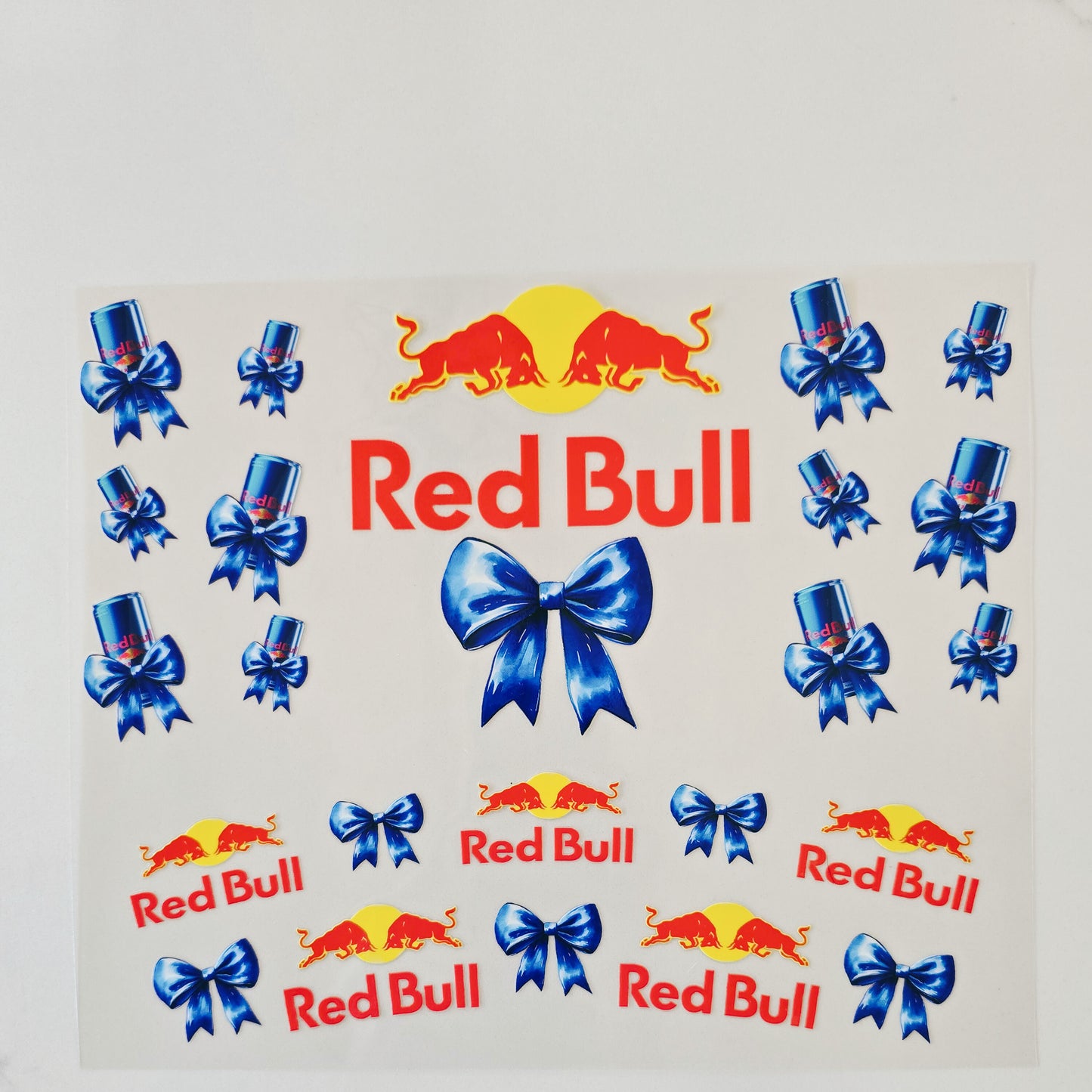40oz RedBull with Bows