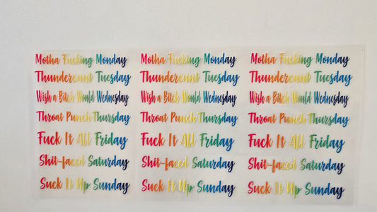 Sarcastic Weekdays