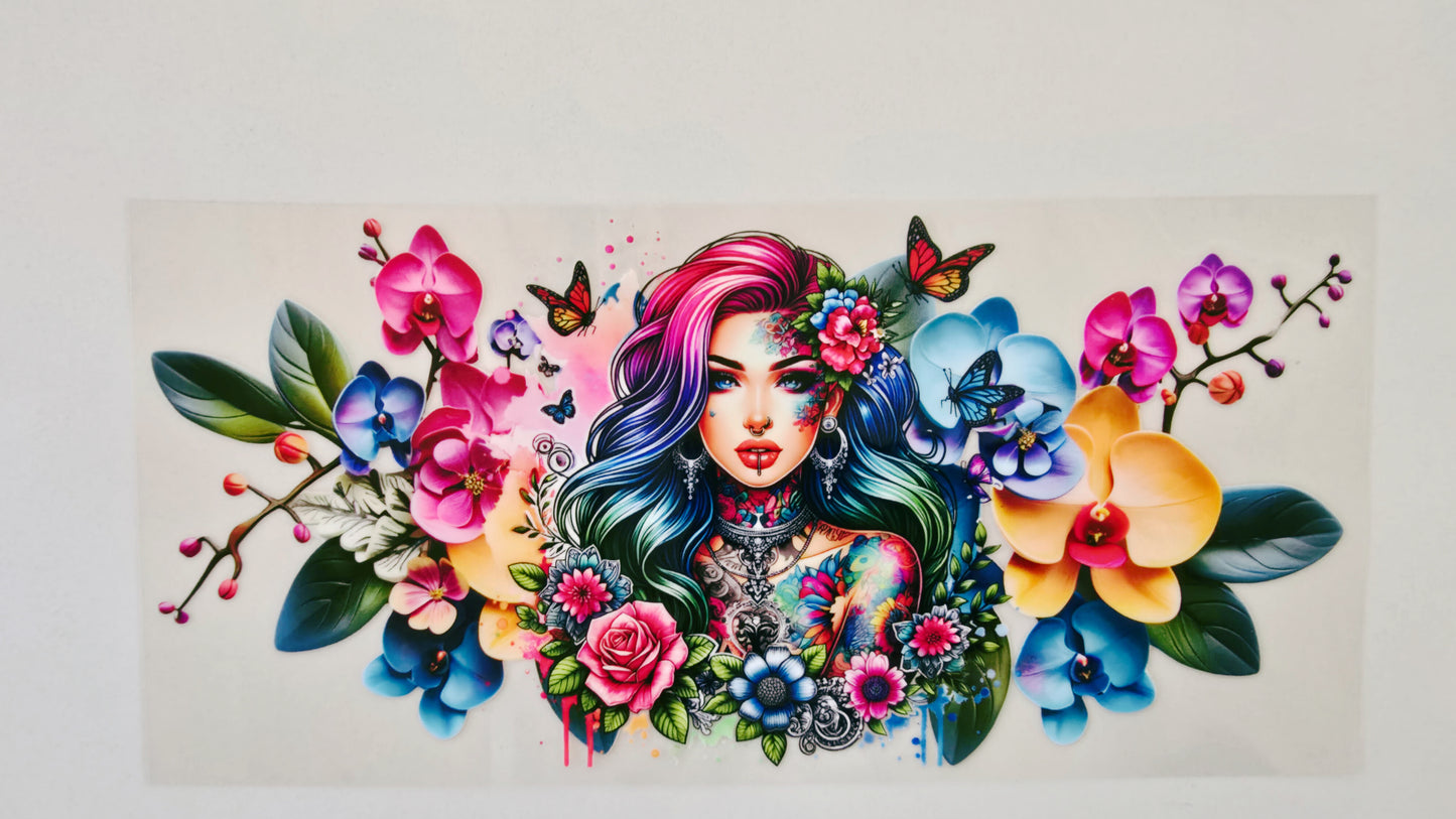 Bright Colored Tattoo Girl