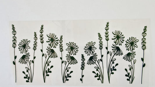 Simple Black Flowers