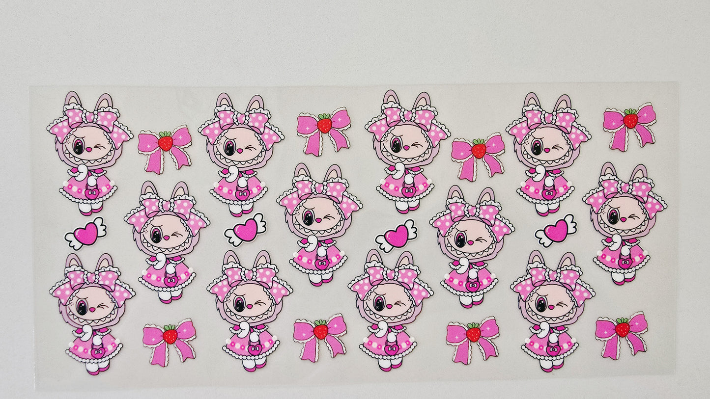 Pink Winking Labubu