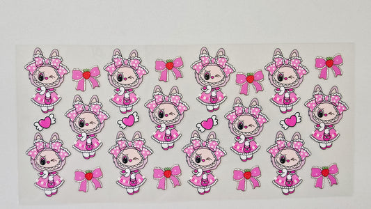 Pink Winking Labubu