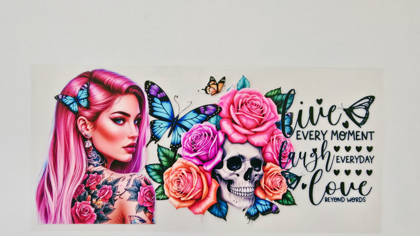 Live Every Moment Tatto Girl