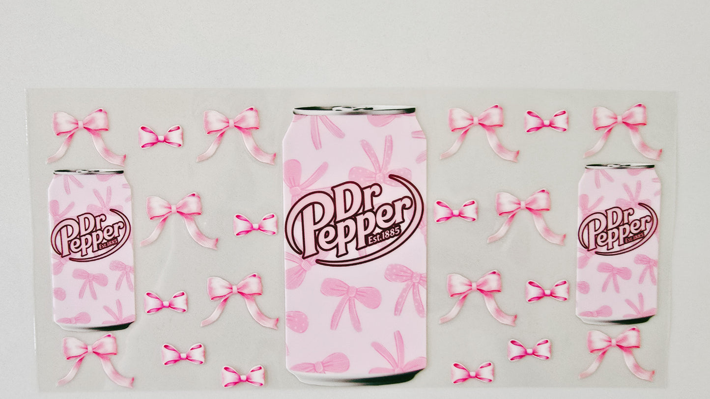 Pink Dr Pepper with Bows