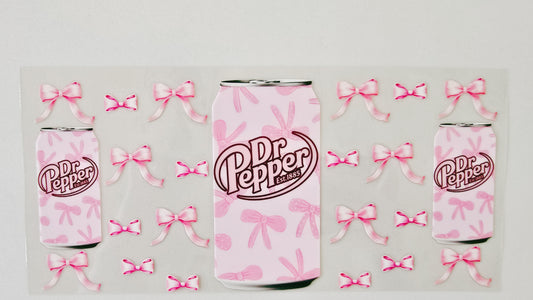 Pink Dr Pepper with Bows