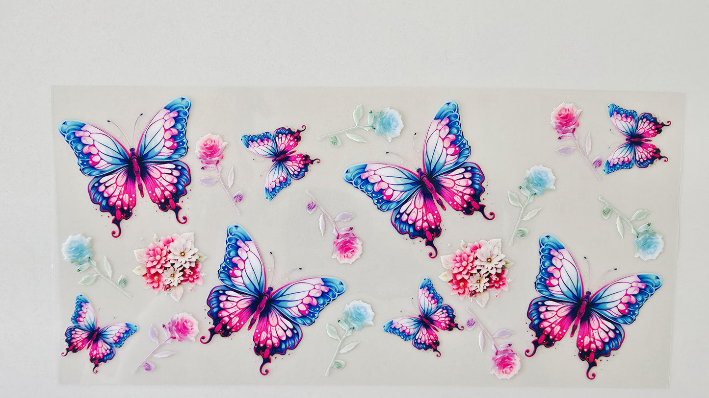 Pink/Blue Butterflies