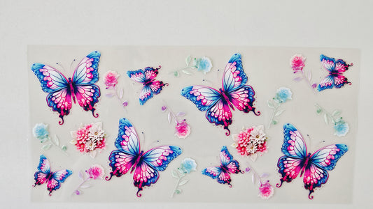 Pink/Blue Butterflies