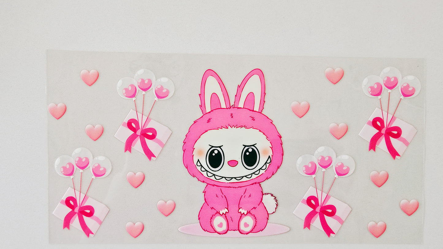 Pink Labubu with Hearts