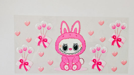 Pink Labubu with Hearts