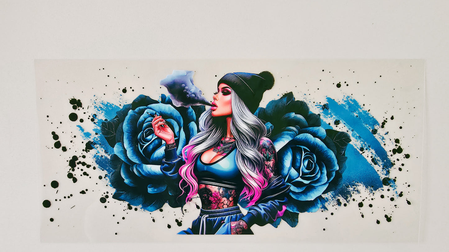 Smoking Tattoo Girl