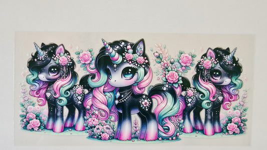 Black, Pink & Teal Pink Pony