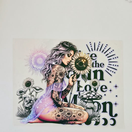 20oz Moon Tattoo Girl