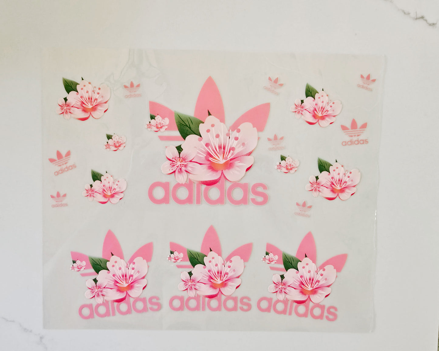 40oz Pink Floral Adidas