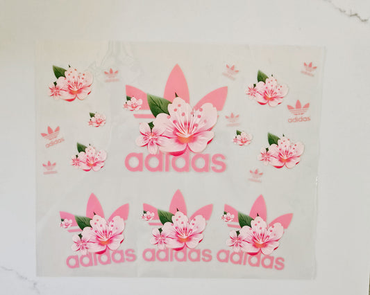40oz Pink Floral Adidas
