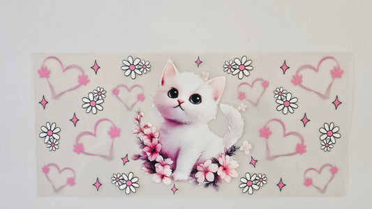Baby Kitten with Hearts