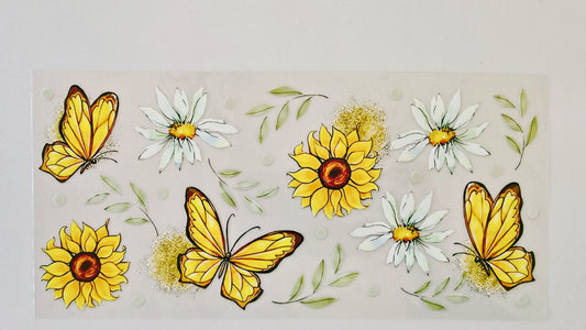 Sunflowers & Yellow Butterflies
