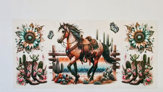 Horse with Sunflowers