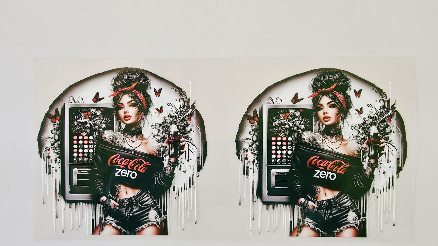 Coca Cola Zero Tattoo Girl