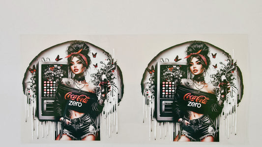 Coca Cola Zero Tattoo Girl