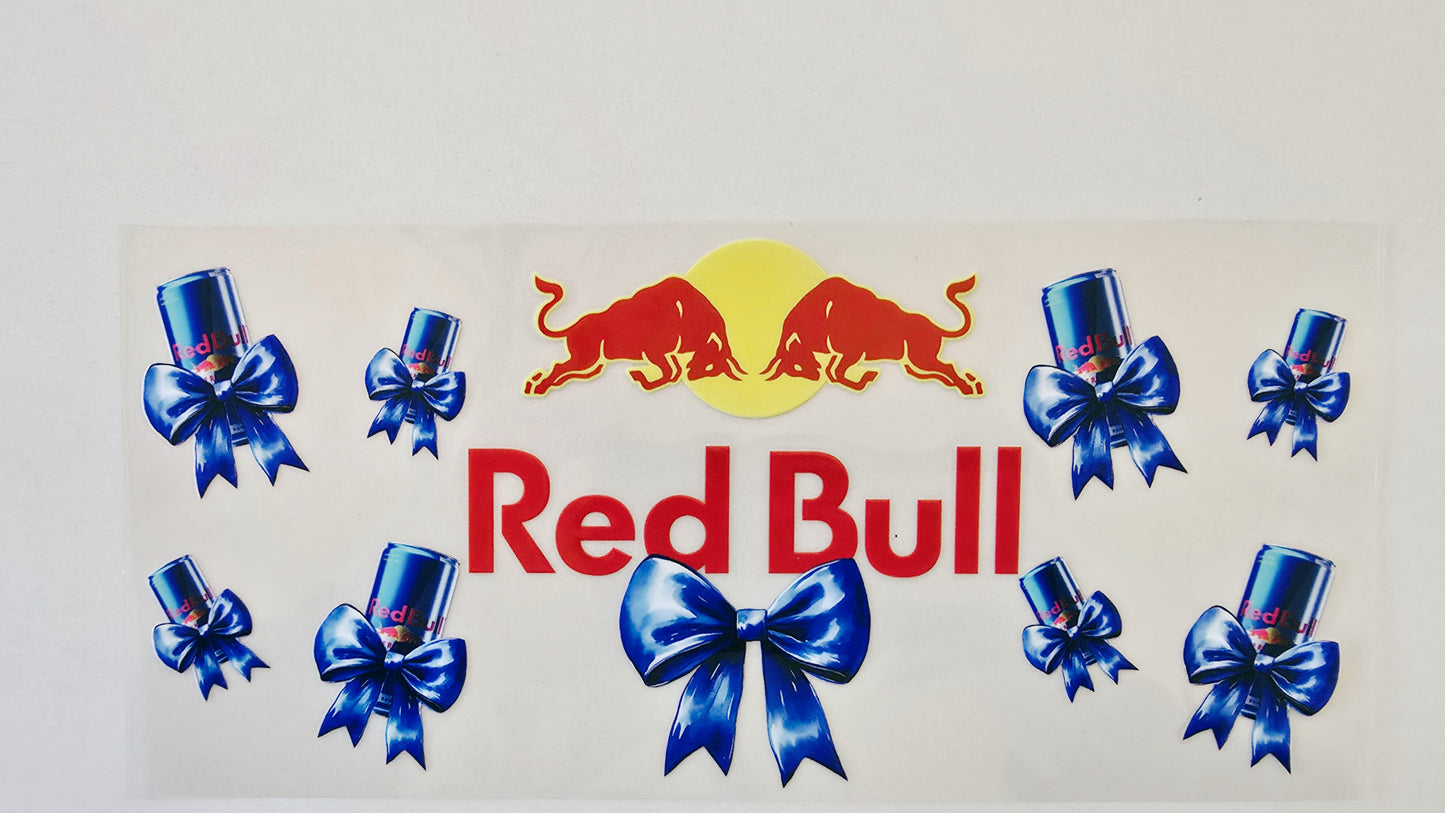 Red Bull with Blue Bows
