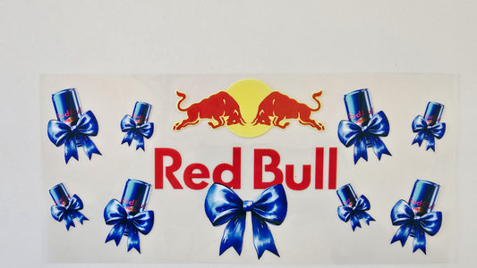 Red Bull with Blue Bows