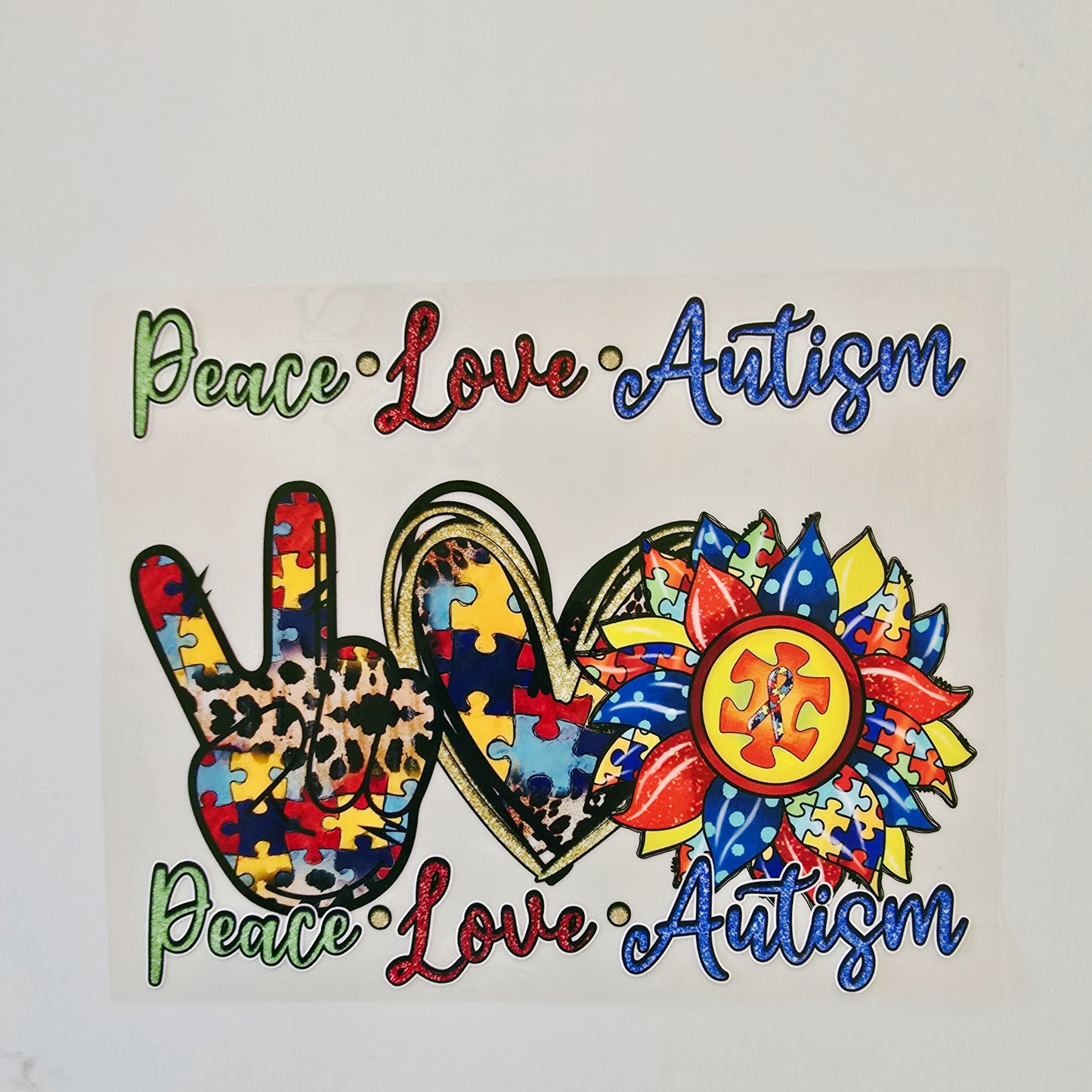 20oz Peace Love & Autism