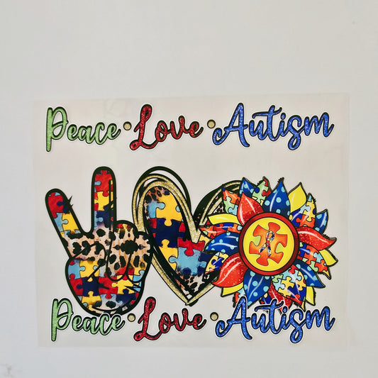 20oz Peace Love & Autism