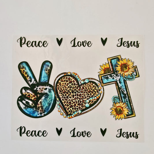 20oz Peace Love & Jesus