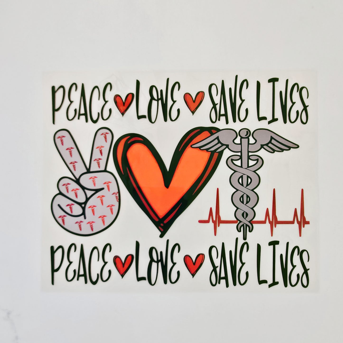 20oz Peace Love & Save Lives