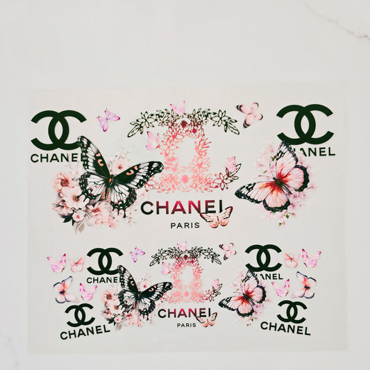 40oz Chanel Butterflies & Flowers